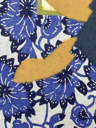 Japanese Chigiri-E Torn Paper Art  10.75”x  9.3”, Vintage - Picture 5 of 24