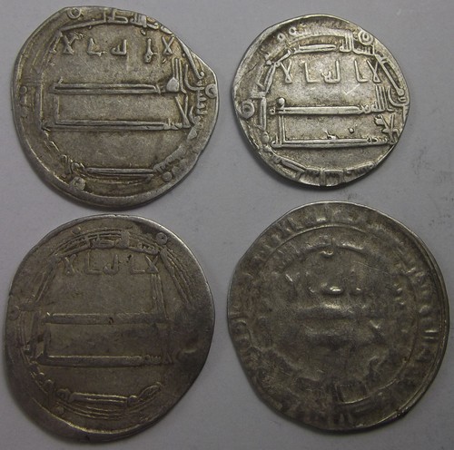 ABBASID CALIPHATE, GROUP OF 4 ABBASID COINS