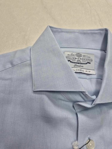 William & Edwards Covent Garden London Shirt Blue Cotton Men's 17.5 " NWT - Bild 12 von 13