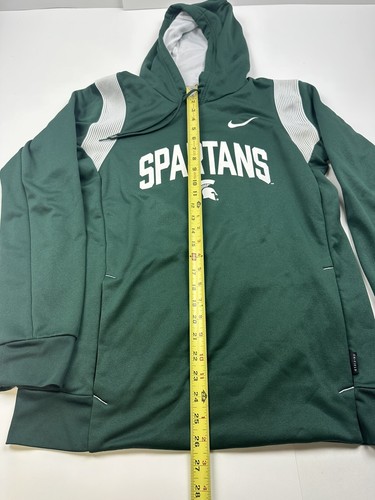 Nike Men's Michigan State Spartans MSU Green Therma-FIT Football Hoodie Small - Picture 5 of 8