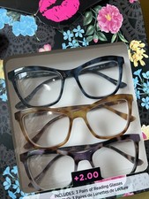 BETSEY JOHNSON 3 PACK READING GLASSES READERS...