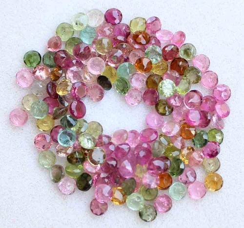Natural Tourmaline Round Cut Loose Gemstone Lot 3.5 MM 17.60 CT 150 Pcs - Picture 1 of 3