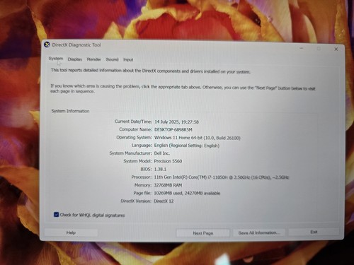 Dell Precision 15 5560 i7-11850H, 32GB, 1TB SSD, "UHD+ Touch", Nvidia T1200 4GB - Afbeelding 12 van 14