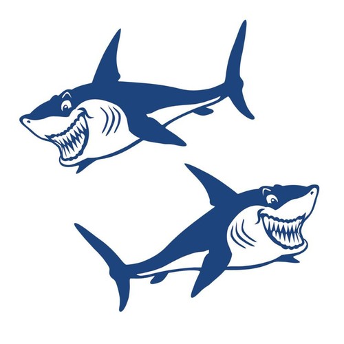 2pcs autocollants de décalcomanies de requin en vinyle pour kayak - Photo 7/7