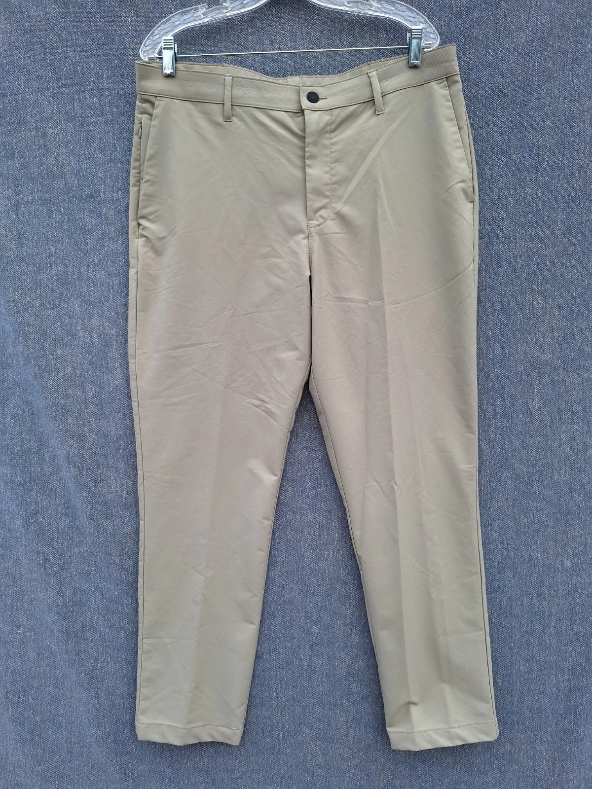 Banana Republic Pants Mens 36X30 Beige Tapered Leg Zipper Pockets Lightweight