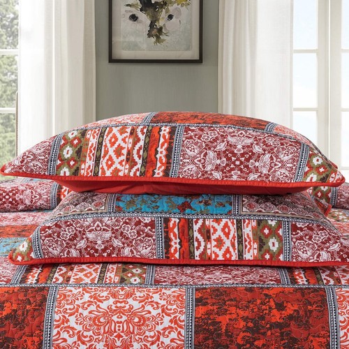 HoneiLife Quilt Set Queen Size - 3 Piece Cotton Bedspreads Rustic Coverlet Li... - Bild 3 von 7