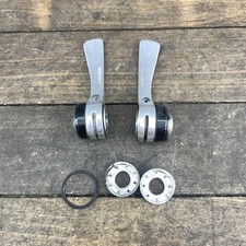 Vintage Shimano SL-S434 Light Action SIS Downtube Shifters 6 Speed Braze-On Pair