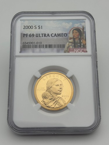 2000 S Sacagawea, Son Jean Baptiste Charbonnoeau Dollar $1 NGC PF69 ULTRA CAMEO - Picture 2 of 5