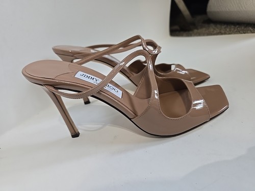 Jimmy Choo Anise 75 Ballet Pink Heels with Stiletto EU40/US10 LATTE - Picture 3 of 11