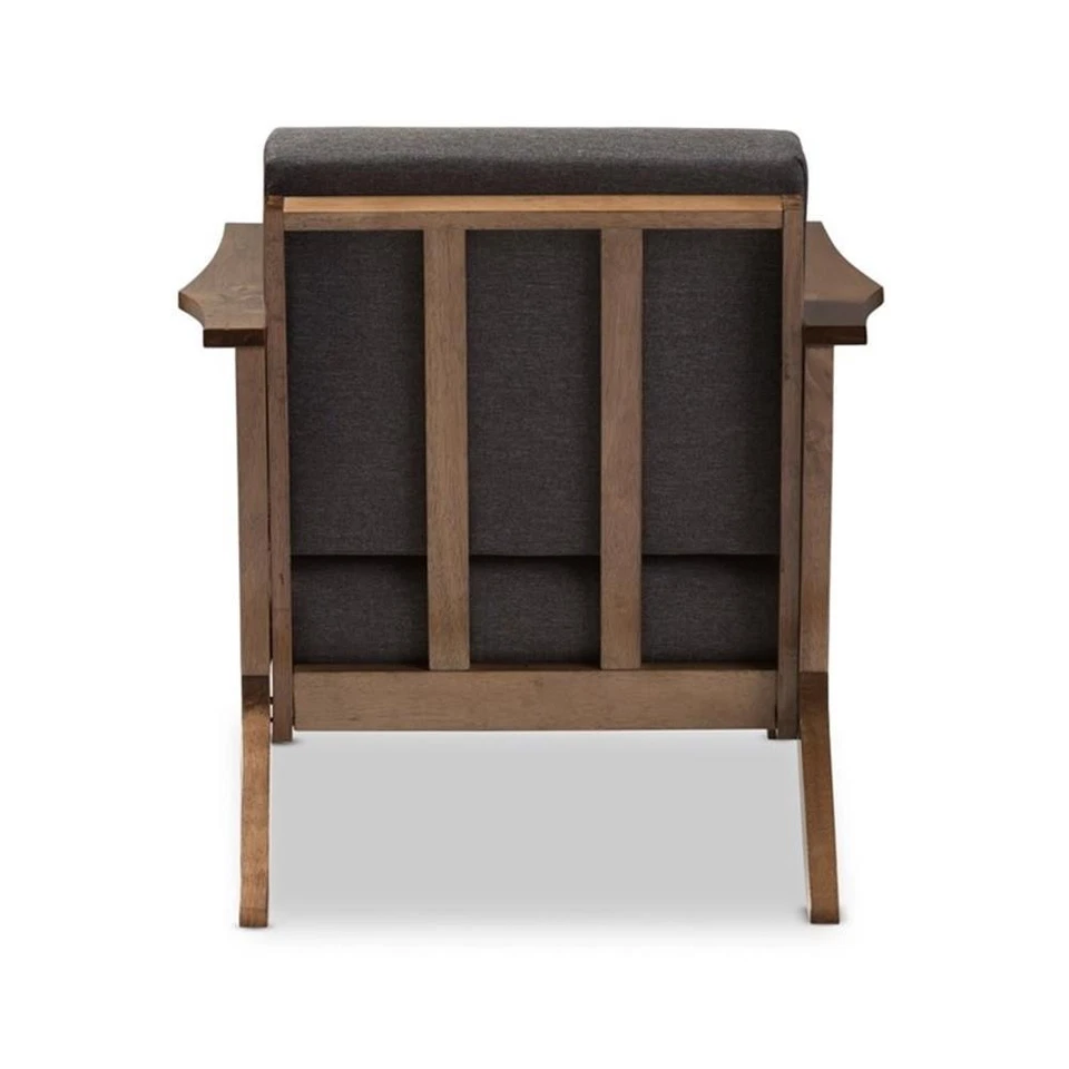 Silla de salón de tela Cayla en gris Foto 4 de 4