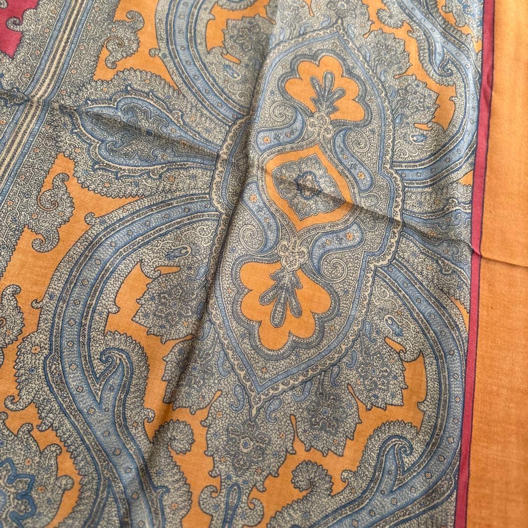 Yves Saint Laurent YSL Cashmere Silk Paisley Shawl Made in Italy Large thumbnail 14