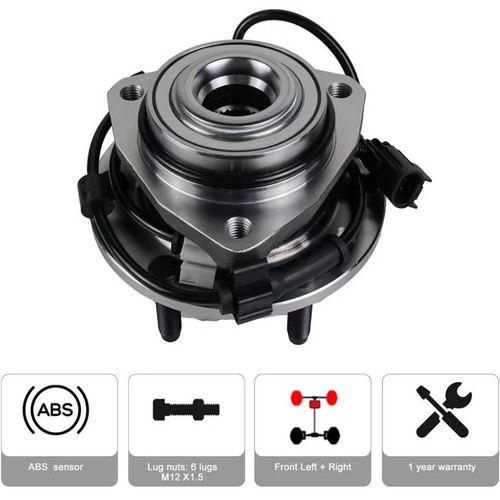 2PC Front Wheel Hub Bearing Assembly For 02-09 GM Trailblazer Envoy w/ ABS 6 Lug - Picture 9 of 9