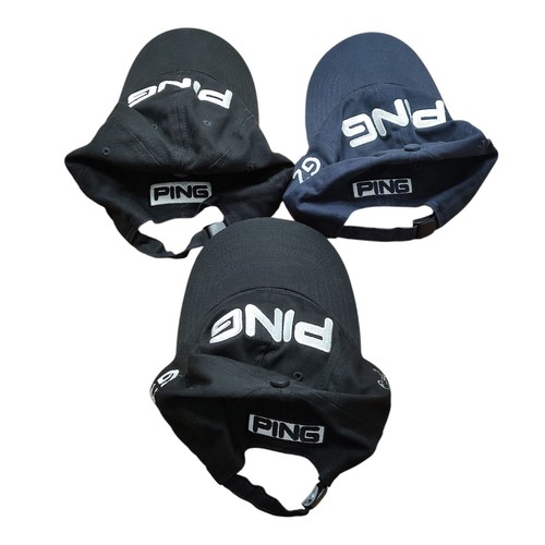 PING G2 Lot of 3 Embroidered Spell Out Hat Cap Strap back Golf PGA LPGA Logo - Picture 2 of 13