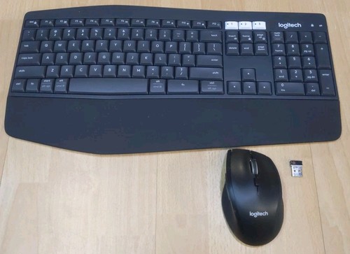 Logitech Wireless Keyboard & Mouse Set K850 Keyboard + M705 Mouse + USB Dongle G - Picture 1 of 18