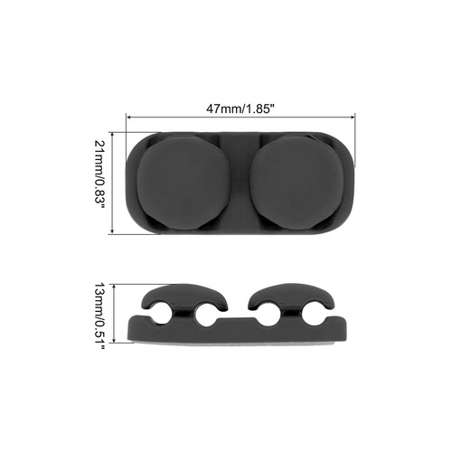 Cable Clips Cord Clips Organizer for Desk, Silicone , 47mm Black - Afbeelding 2 van 7