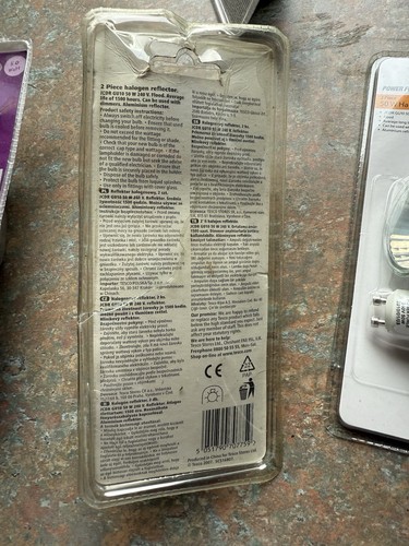 Halogen Reflector Bulbs, Gu10 50w 240v, MR16 50w 12v, 4 Pack Bundle, New In Pack - Picture 8 of 8