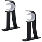 2pcs Curtain Rod Bracket Curtain Accessories Single Rod Frame (Black)