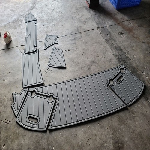 2009 Rinker 246 Swim Platform Step Pad Boat EVA Foam Faux Teak Deck Floor Mat - Picture 4 of 17