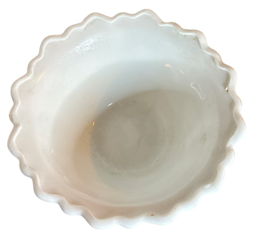 Cuenco de postre de vidrio de leche Indiana Wild Rose vintage usado en excelente estado hermoso cuenco con patas 4,5" - Imagen 5 de 5