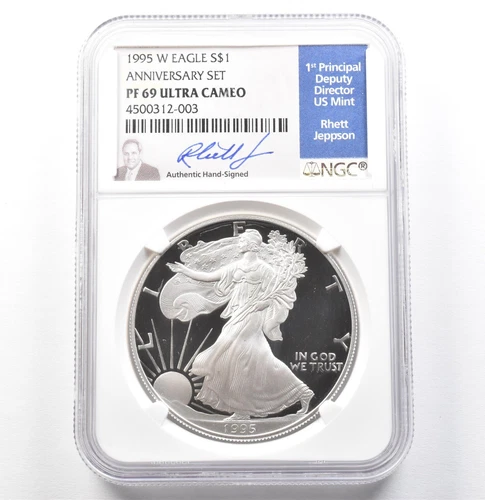 1995-W American Silver Eagle Anniversary Set Rhett Jeppson PF69 UCAM NGC *0052