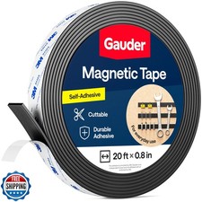 GAUDER Strong Magnetic Tape Self Adhesive 0.8 inch x 20 ft  Magnetic Strip