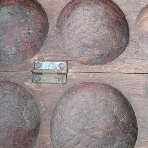 Vintage Mancala handgeschnitzt aufklappbar Holz Mancala Spiel Brett Stück - Bild 12 von 12