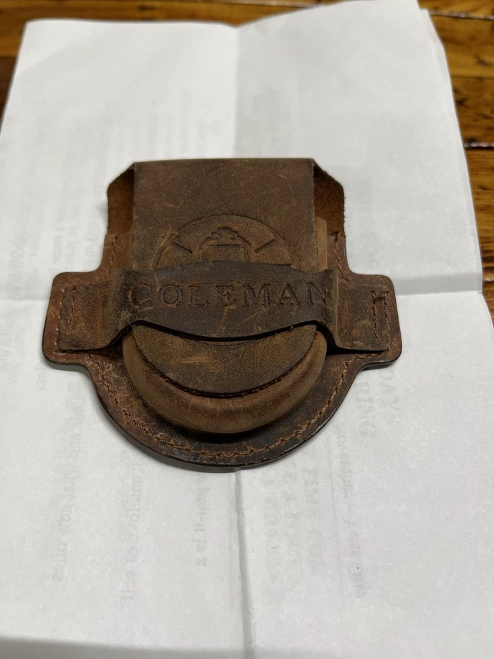Estuche brújula de cuero raro Coleman de colección Foto 4 de 4