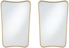 Uttermost Segundo Brass Metal 22" x 34" Wall Mirrors Set of 2