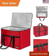XL Insulated Food & Grocery Delivery Bag - For Catering, Restaurants, Deliver...