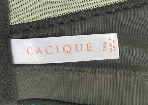 34G Cacique schwarz trägerlos Bügel & erhebende Boost Polsterung ' - Bild 3 von 3