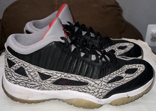Nike Air Jordan 11 Low Retro IE Men's Size 12 Black Cement Sneakers 919712-006