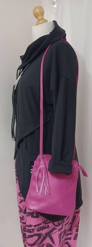 BNWT, LAGENLOOK, GENUINE ITALIAN LEATHER, FUCHSIA PINK, CROSSBODY/ SHOULDER BAG - Picture 15 of 15