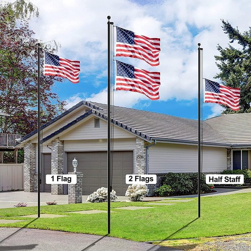 14 Gauge Flag Pole for Outside In Ground, 20 FT Heavy Duty Flagpole Kit for Yard - Picture 7 of 7