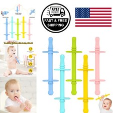 Flexible Teething Tubes for Infants 5 Pack Dishwasher Safe BPA Free Silicone