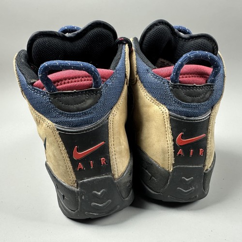 VINTAGE Nike ACG Boots Mens Size 9 Tan Navy Leather Hiking 175076-241 90s - Picture 3 of 10