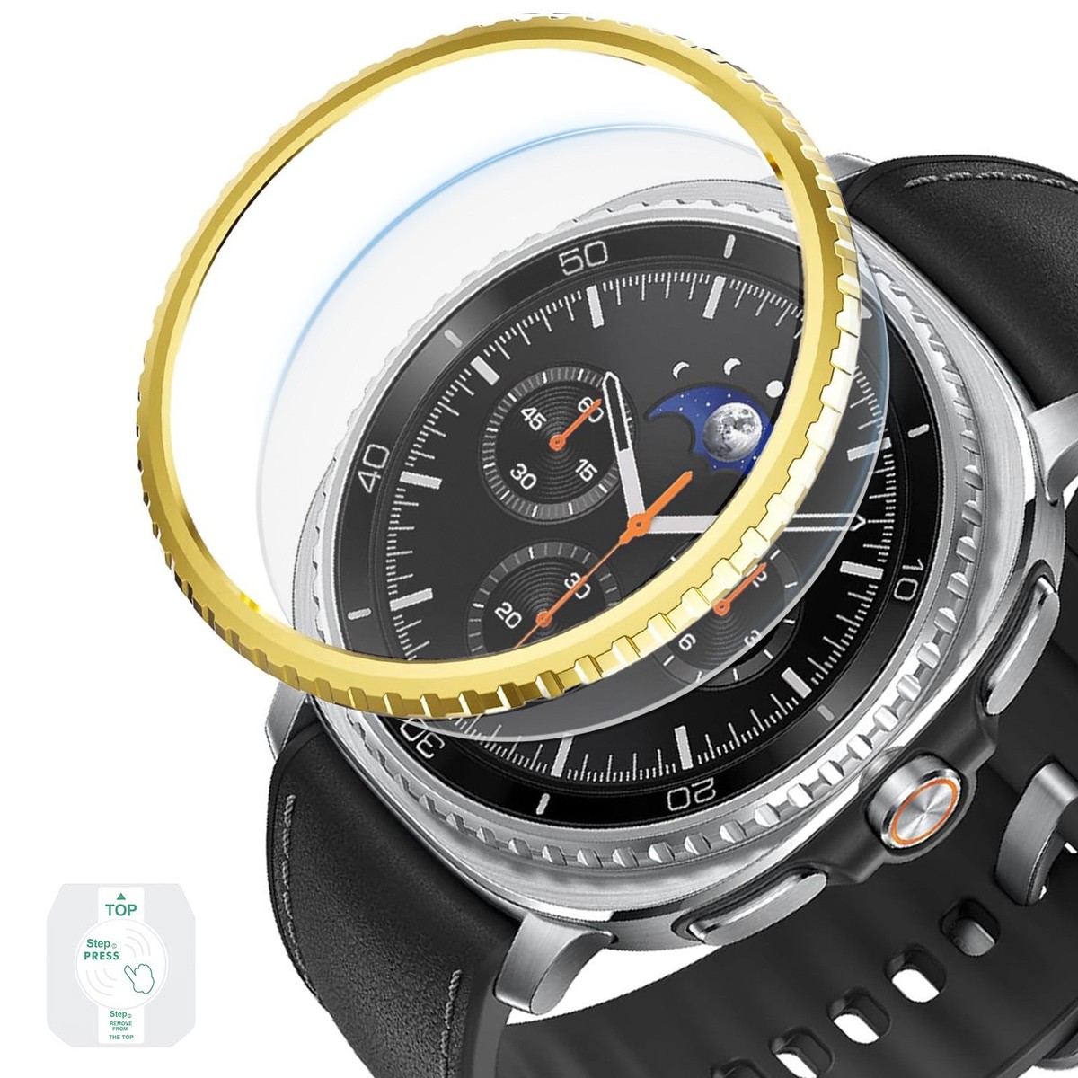 Fr Samsung Galaxy Watch 8 Classic 46mm Metal Ring Adhesive Screen 