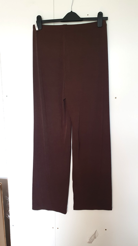 Kim & Co Poly Slinky Elastic Waist Tiina Straight Trousers new small bx4 j7 - Picture 3 of 4