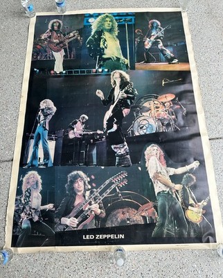 Vintage LED ZEPPELIN Poster Printed 1978 42Wx58L Authentic