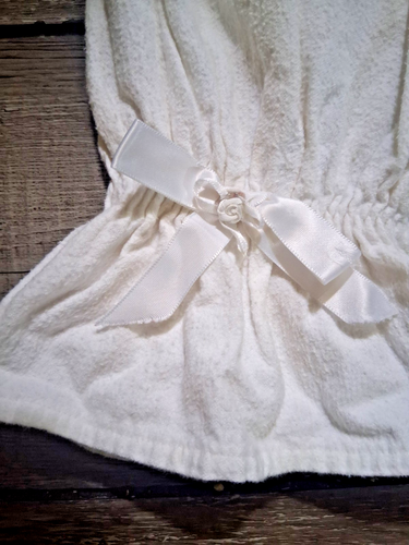 Girls Size 5 Modest White Flannel Handmade leggings Mennonite Amish - Picture 3 of 5