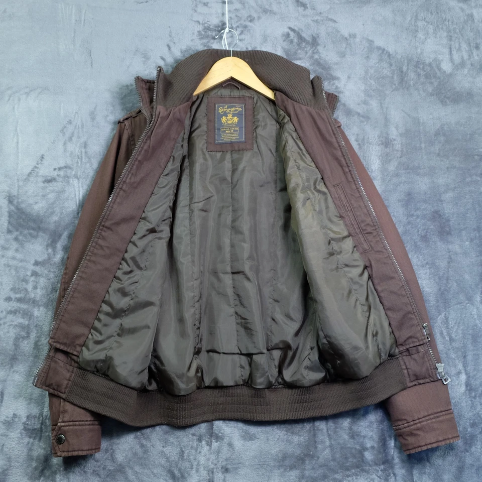 Chaqueta de bombardero Springfield estilo militar para hombre M3 mediana marrón algodón pesado - Imagen 3 de 4