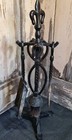 Cast Metal fireside companion set house Home Display