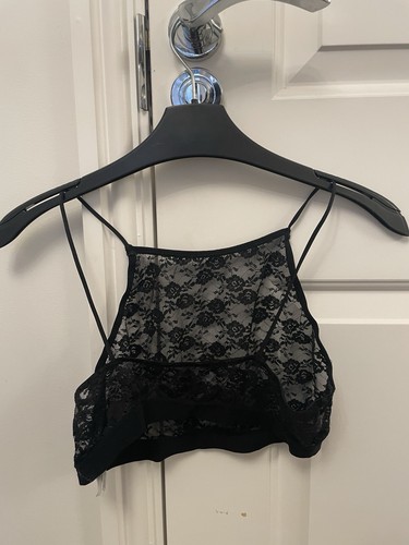 New Look Black Lace Mesh Bralette - UK Size 12 - Picture 2 of 3