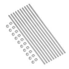 10Set M4x0.7mm 6" 304 Stainless Steel Fully Threaded Rods with Nuts