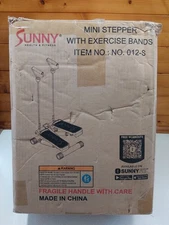 NEW Sunny Health & Fitness Mini Stepper with Resistance Exercise Bands 