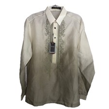 barong tagalog On simus L Jusi Fabric Two Tone Green NWT