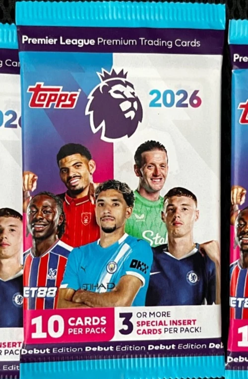 PACKET POCHETTE 10 CARDS CARTES TOPPS PREMIER LEAGUE 2026 SEALED NEW MINT - Photo 1/1