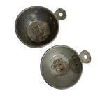 Vintage Tab Handle Aluminum Measuring Cups Baking Nesting  1/3 - 1/4 Cup