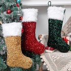  3 Stück Weihnachtsstrümpfe zum Aufhängen, Weihnachtsbaumstrumpf, Geschenktüte,