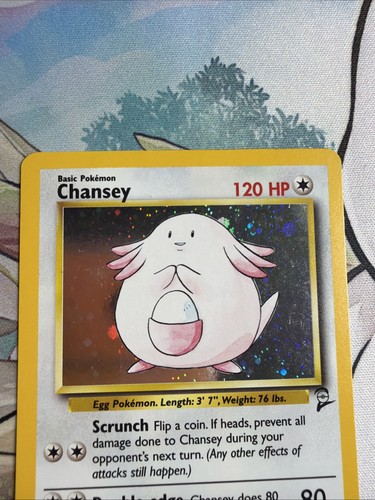 Pokémon TCG Chansey 3/130 - Base Set 2 -  Holo Rare Vintage 1999 WOTC - Picture 2 of 8