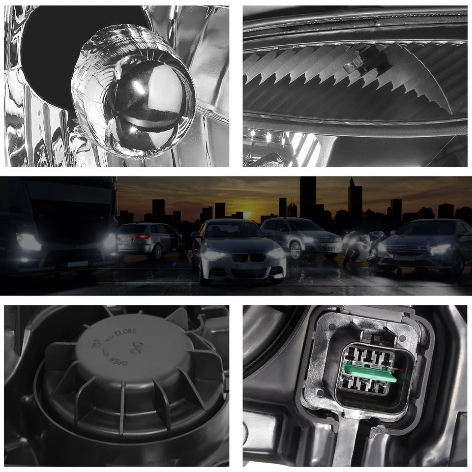 Fit For Kia Rio 5 2006-2008 Direct Replacement Black Housing Clear Corner Headli - Image 3 of 4